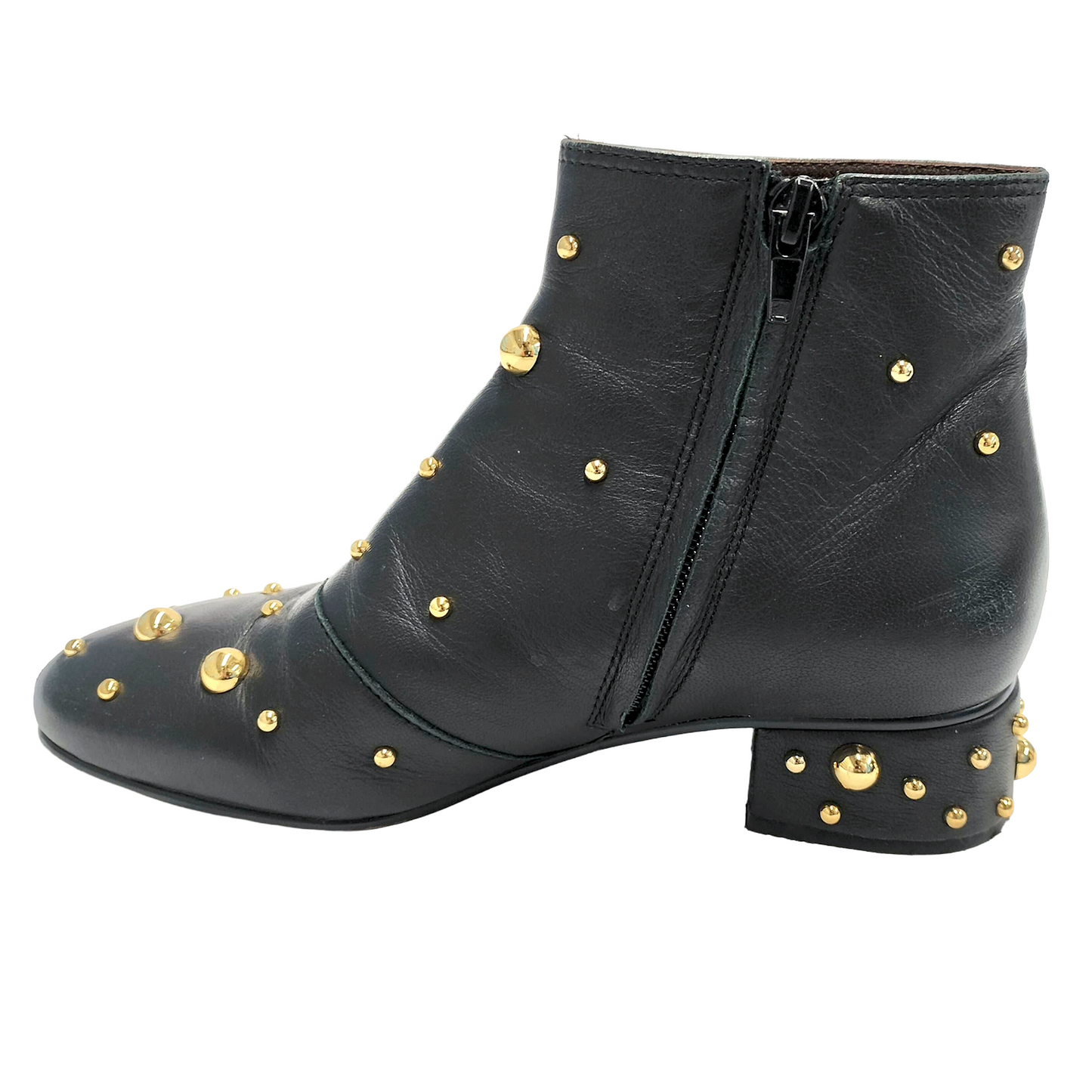 #1274 SEE BY CHLOE Studded Abby Leather Ankle Boots (Size 36)