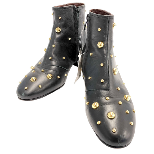 #1274 SEE BY CHLOE Studded Abby Leather Ankle Boots (Size 36)