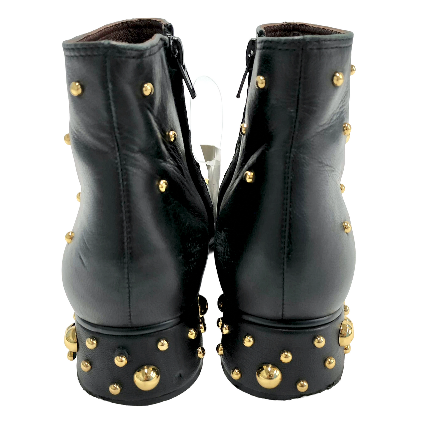 #1274 SEE BY CHLOE Studded Abby Leather Ankle Boots (Size 36)