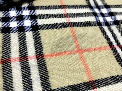 #1523 BURBERRY Vintage Archive Beige Check 100% Cashmere Scarf