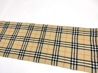 #1523 BURBERRY Vintage Archive Beige Check 100% Cashmere Scarf