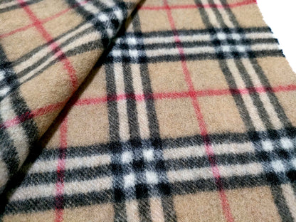 #1351 BURBERRY Vintage Archive Beige Check 100% Cashmere Scarf