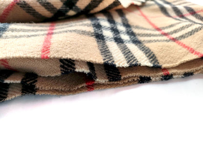 #1347 BURBERRY Vintage Archive Beige Check 100% Lambswool Scarf