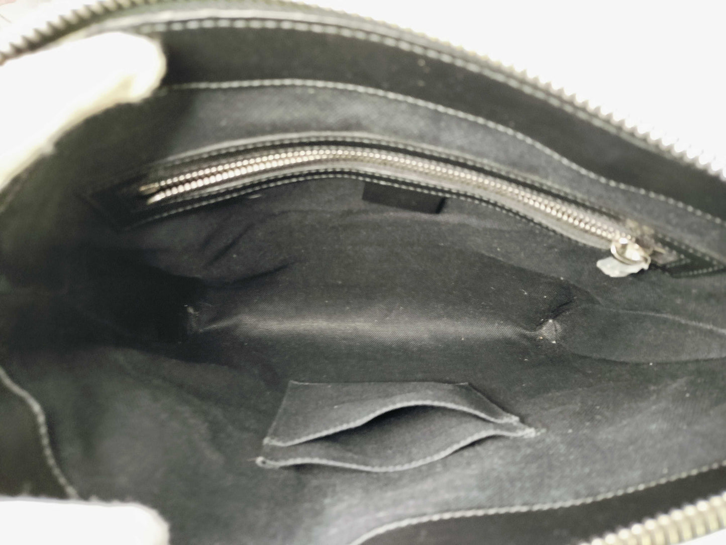 #1200 GUCCI Black GG Supreme Flat Messenger Web Crossbody