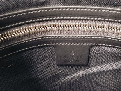 #1200 GUCCI Black GG Supreme Flat Messenger Web Crossbody