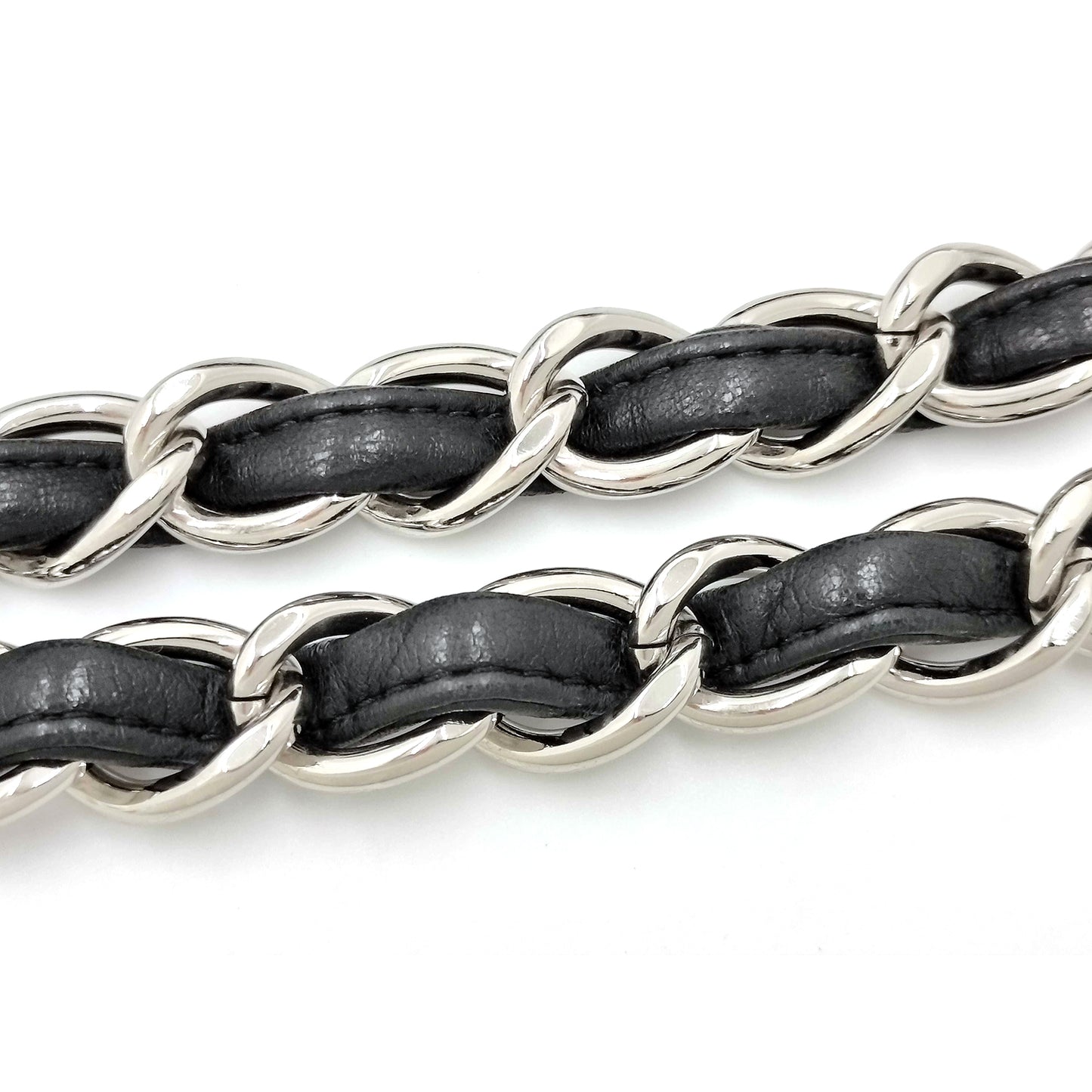 #1197 CHANEL Black Lambskin Matelasse 30cm Double Flap Shoulder Bag