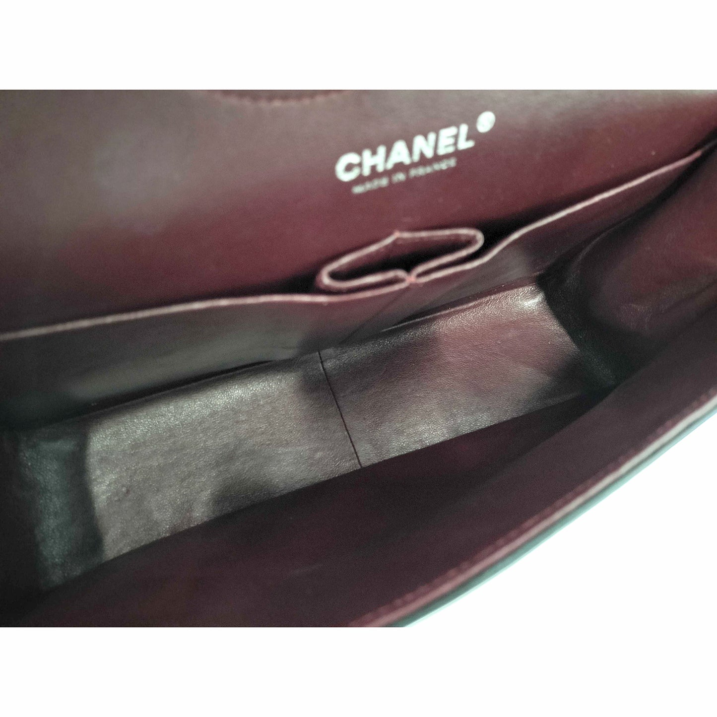 #1197 CHANEL Black Lambskin Matelasse 30cm Double Flap Shoulder Bag