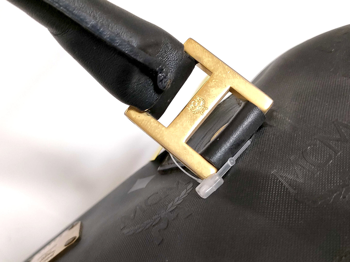 #1196 MCM Mini Boston Black Visetos