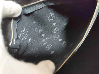 #1196 MCM Mini Boston Black Visetos