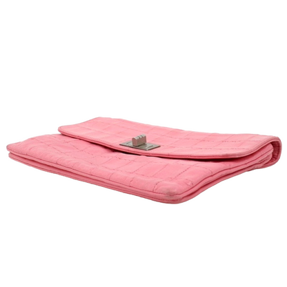 #1185 CHANEL Chocolate Bar Mademoiselle Lock Leather Multipocket Flap Bag