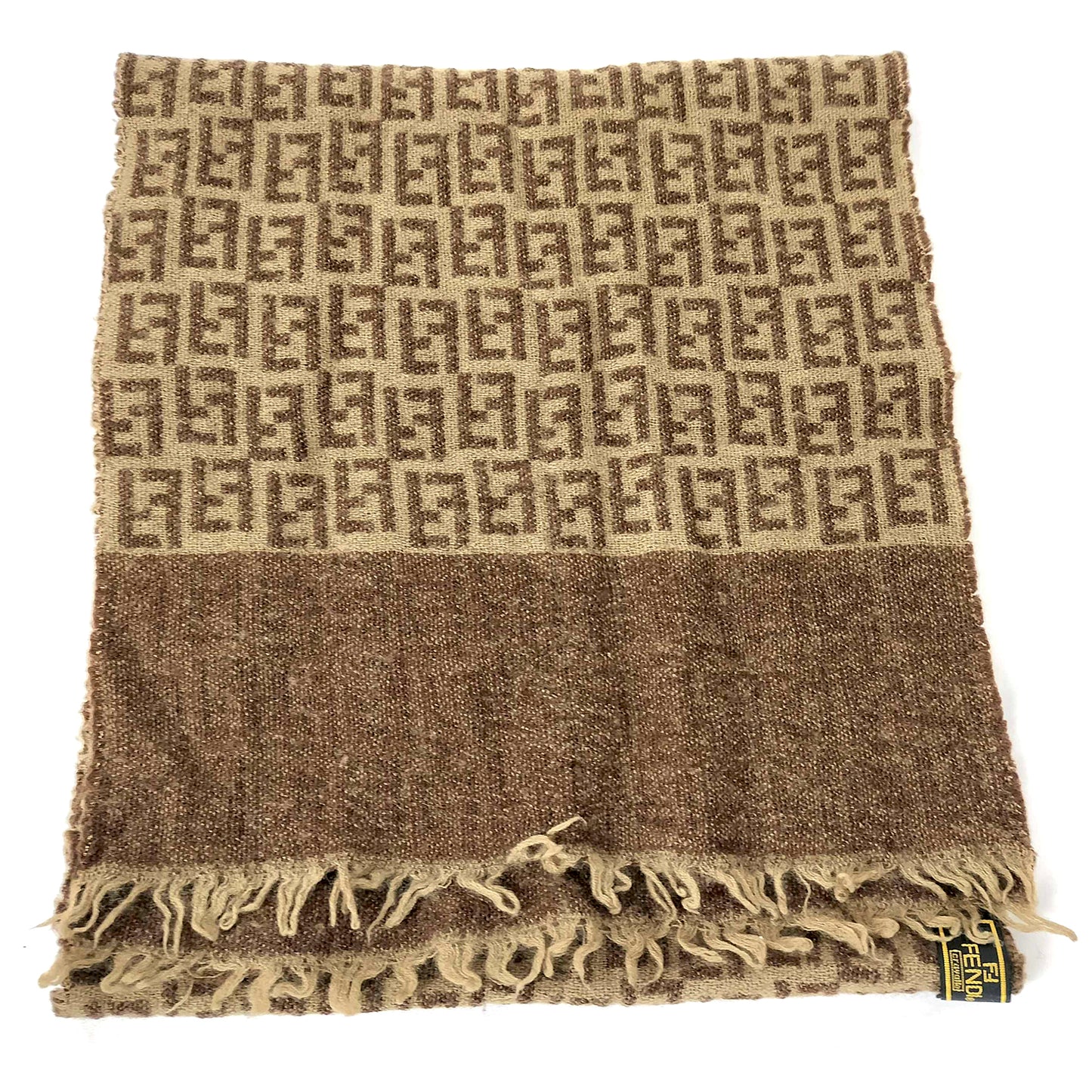 #1529 FENDI Zucca 100% Wool Scarf