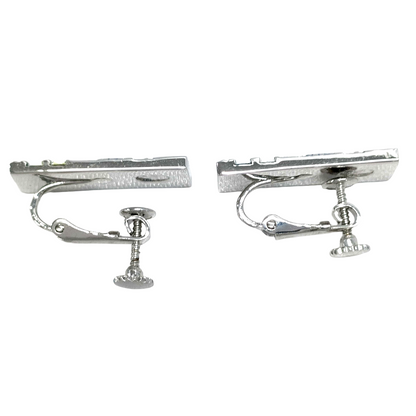 #1295 CHRISTIAN DIOR Blue Varsity Diorissimo Enamel Clip-on Earrings