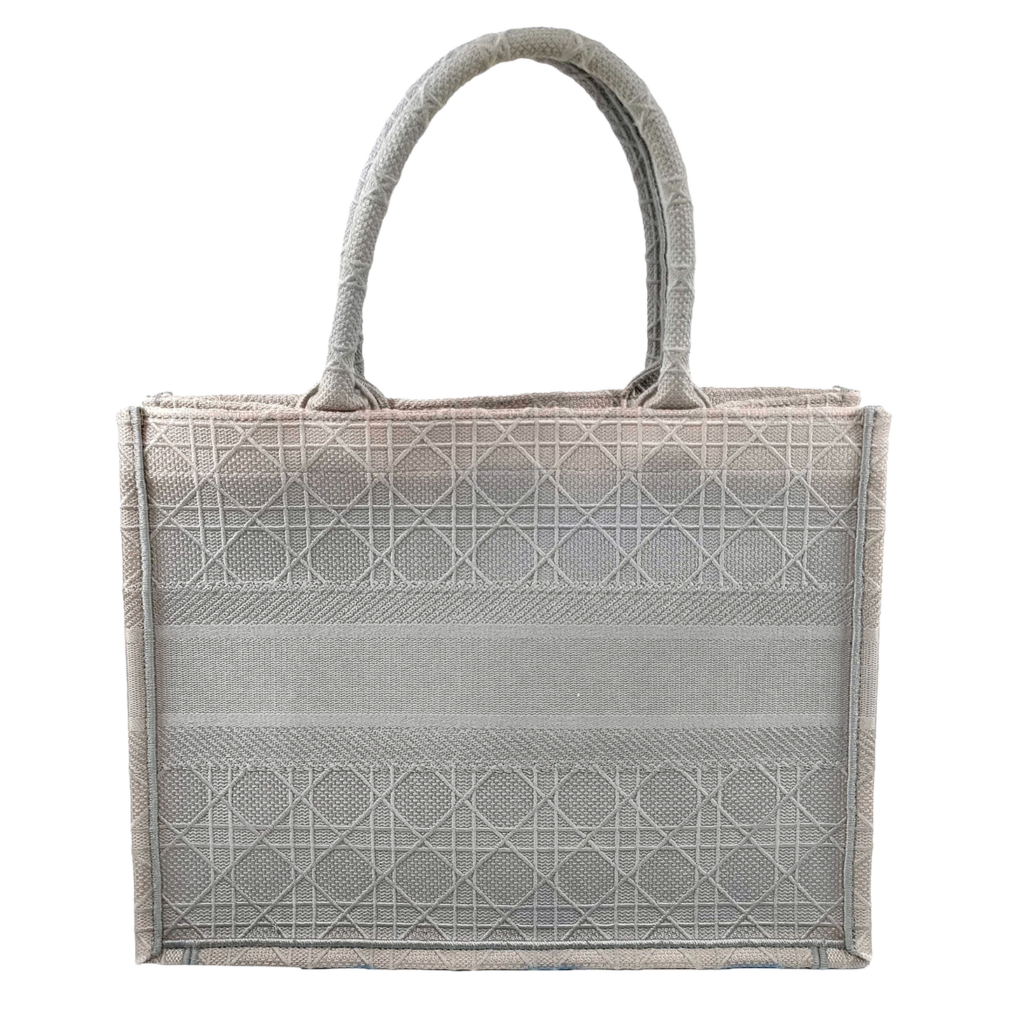 #1299 CHRISTIAN DIOR Medium Stone Cannage Book Tote