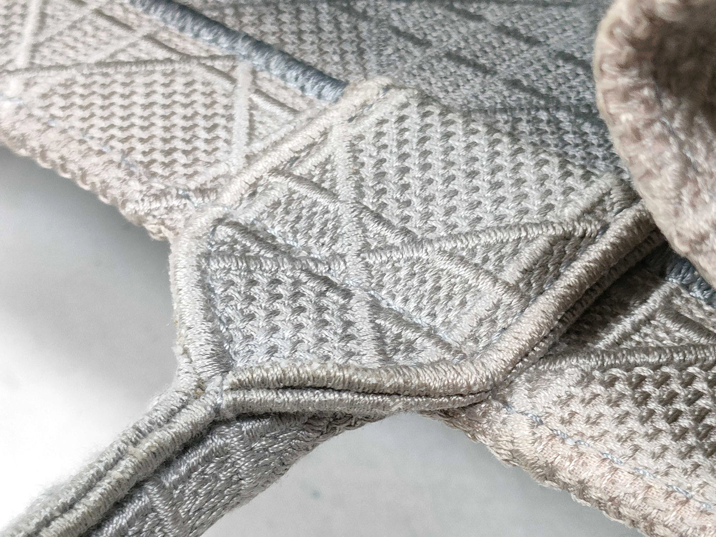 #1299 CHRISTIAN DIOR Medium Stone Cannage Book Tote