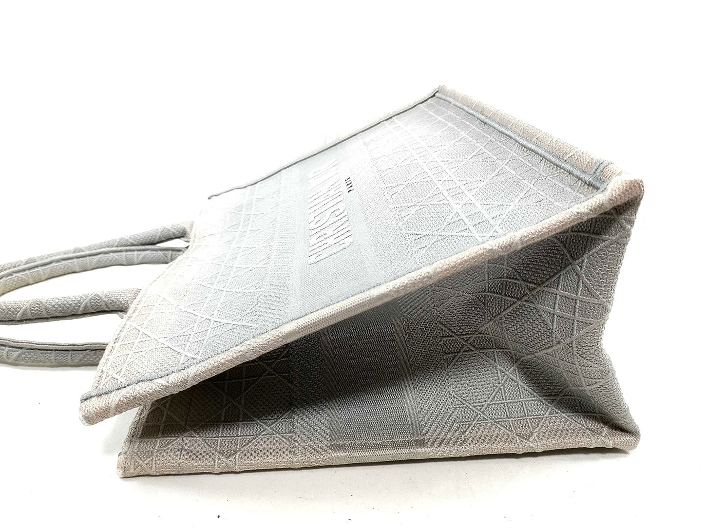 #1299 CHRISTIAN DIOR Medium Stone Cannage Book Tote