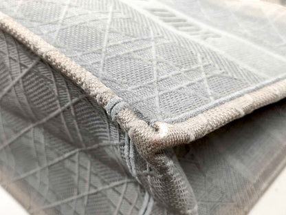 #1299 CHRISTIAN DIOR Medium Stone Cannage Book Tote