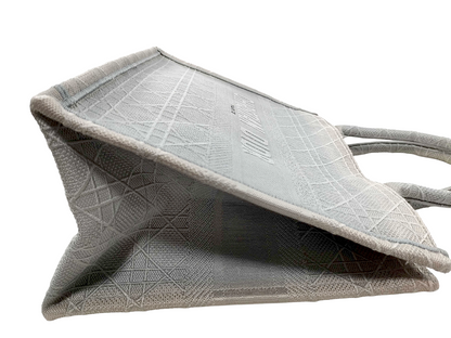 #1299 CHRISTIAN DIOR Medium Stone Cannage Book Tote