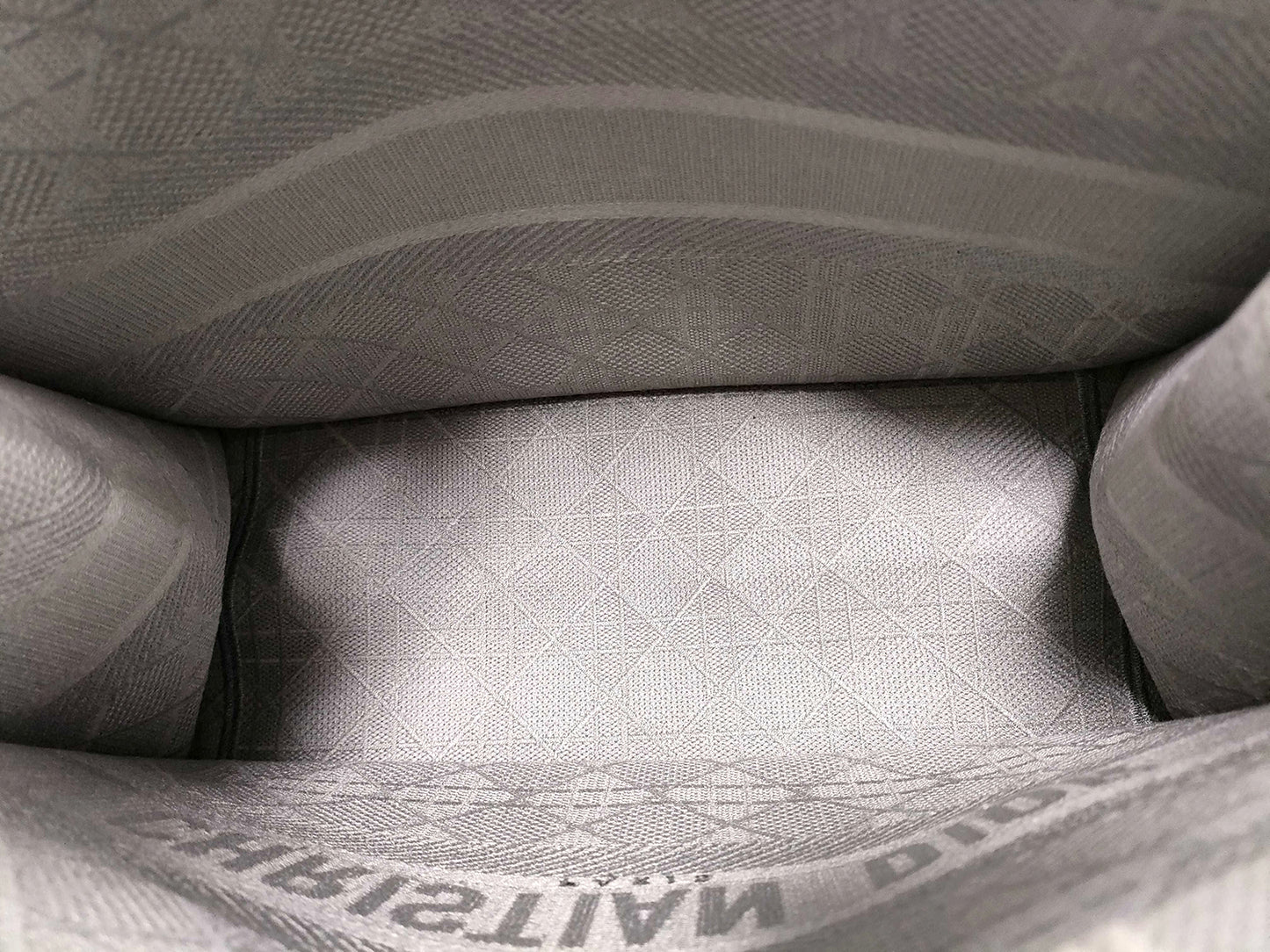 #1299 CHRISTIAN DIOR Medium Stone Cannage Book Tote