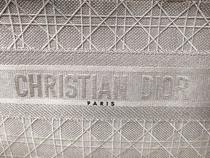 #1299 CHRISTIAN DIOR Medium Stone Cannage Book Tote
