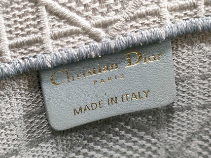 #1299 CHRISTIAN DIOR Medium Stone Cannage Book Tote