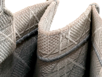 #1299 CHRISTIAN DIOR Medium Stone Cannage Book Tote