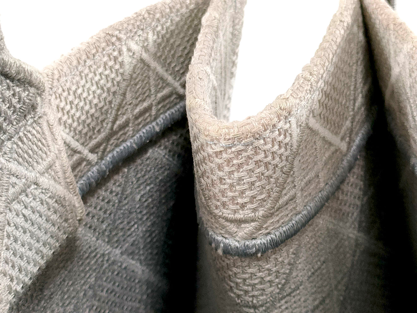 #1299 CHRISTIAN DIOR Medium Stone Cannage Book Tote