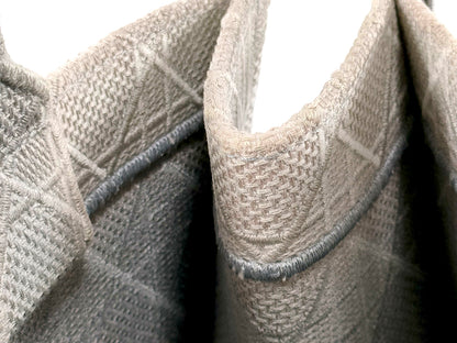 #1299 CHRISTIAN DIOR Medium Stone Cannage Book Tote