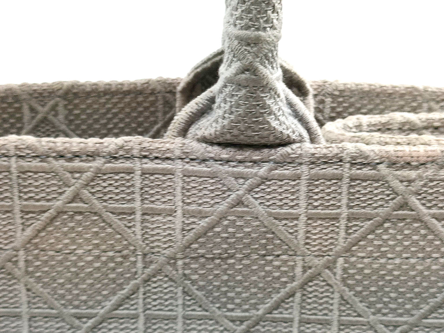 #1299 CHRISTIAN DIOR Medium Stone Cannage Book Tote