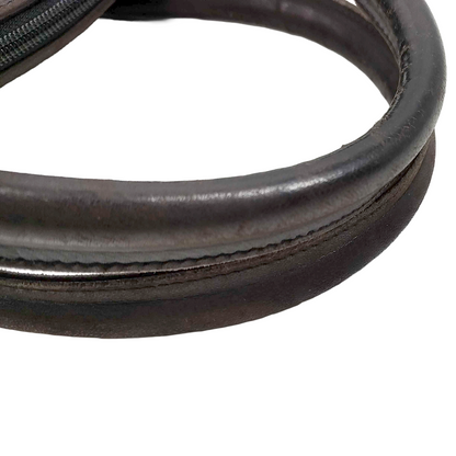 #1310 BALLY Vintage Hand-woven Intrecciato Black & Brown Lambskin & Suede Braided Leather Top Handle Bag