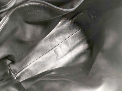 #1310 BALLY Vintage Hand-woven Intrecciato Black & Brown Lambskin & Suede Braided Leather Top Handle Bag