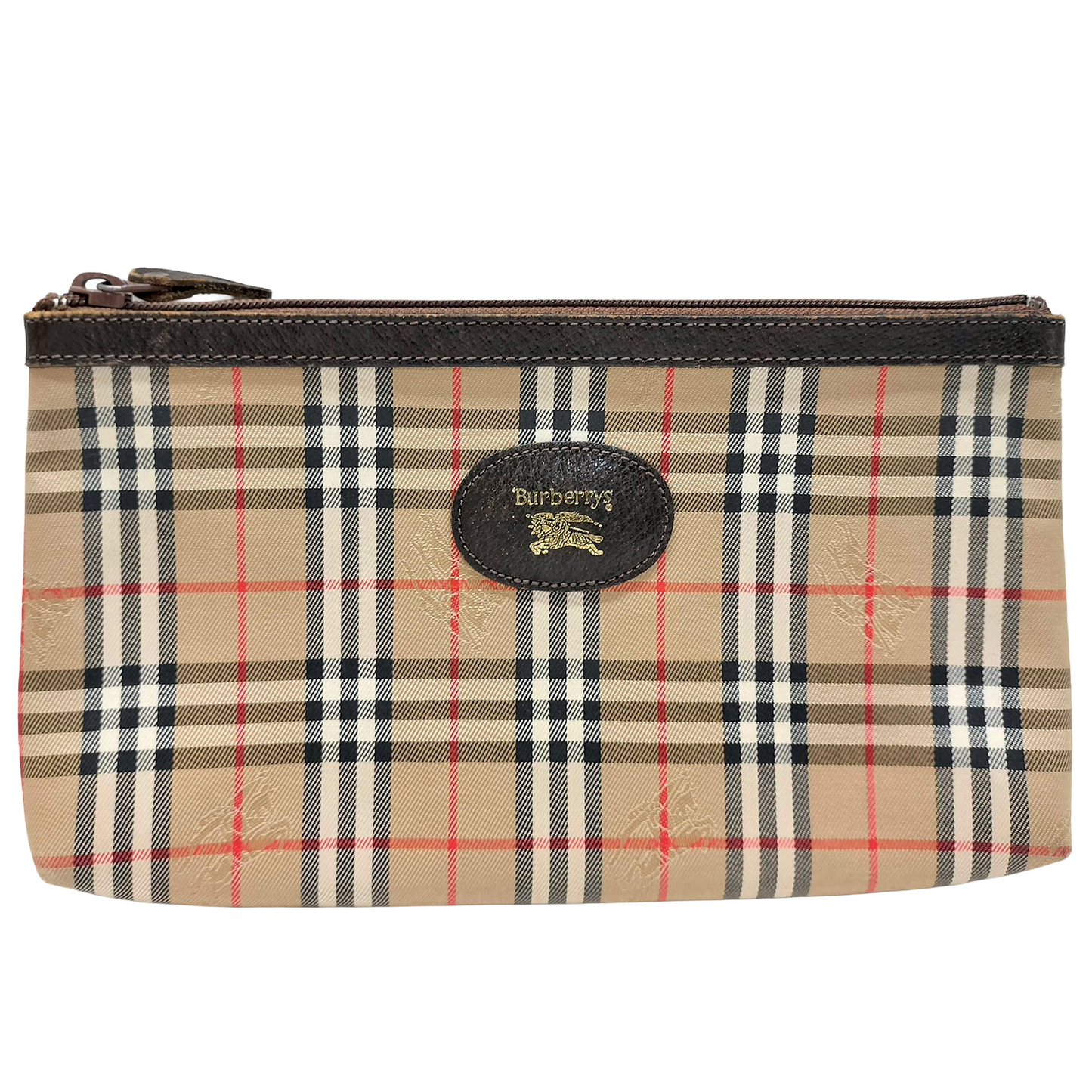 #1293 BURBERRY Vintage Check Cosmetic Pouch