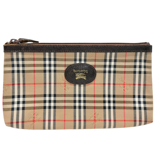 #1293 BURBERRY Vintage Check Cosmetic Pouch