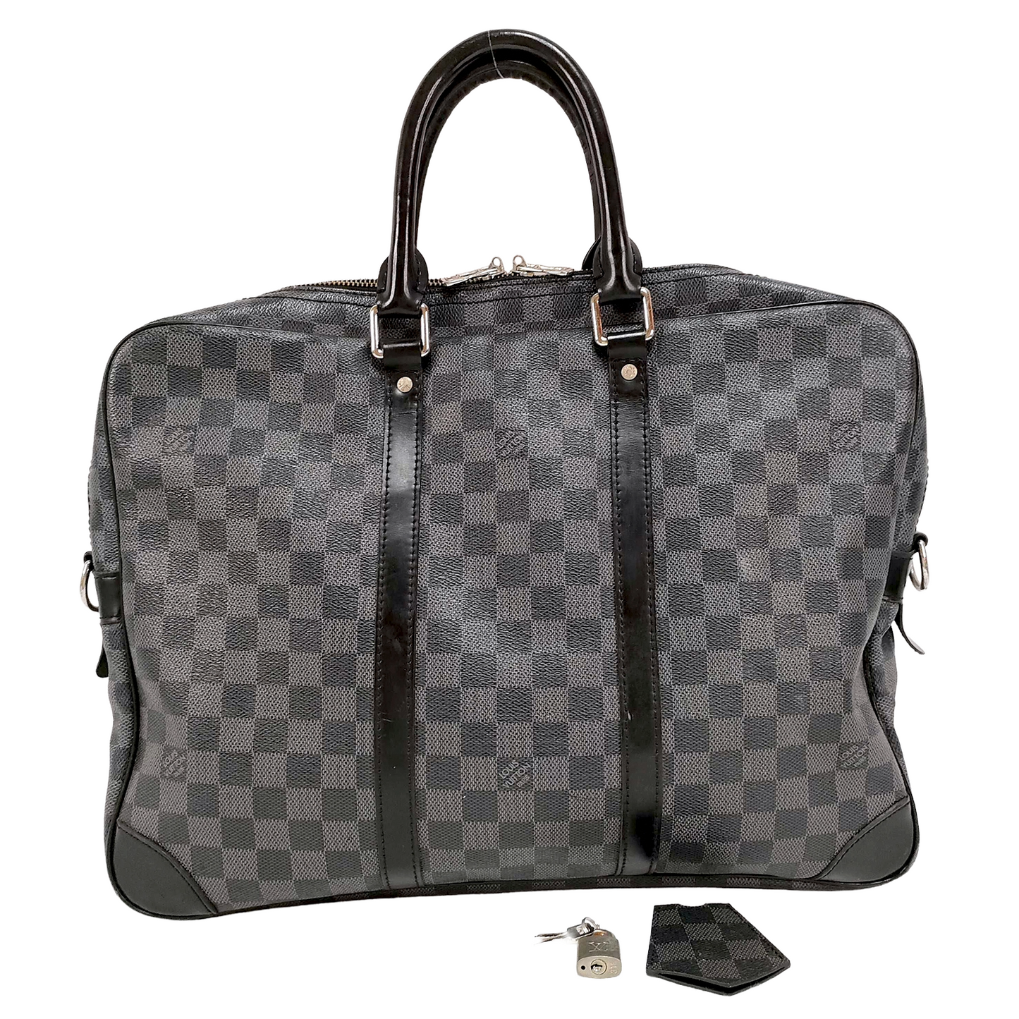 #1294 LOUIS VUITTON Damier Graphite Porte-Documents Voyage