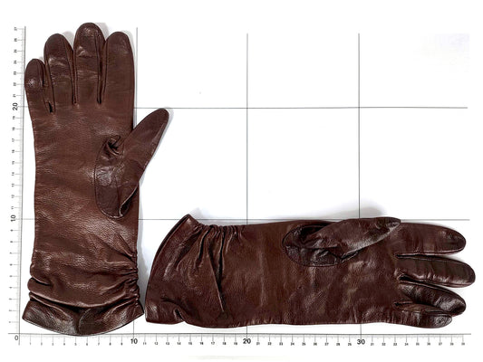 #1302 BOTTEGA VENETA Women's Long Leather Gloves (Size 7)