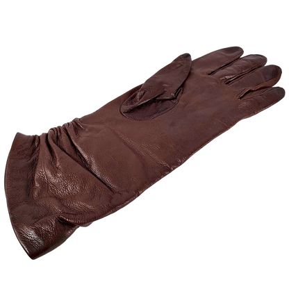 #1302 BOTTEGA VENETA Women's Long Leather Gloves (Size 7)