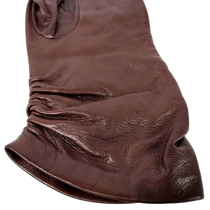 #1302 BOTTEGA VENETA Women's Long Leather Gloves (Size 7)