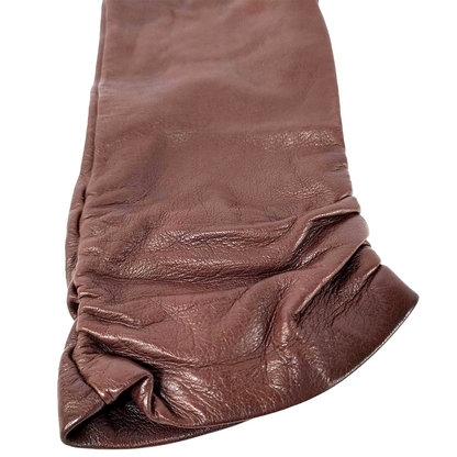 #1302 BOTTEGA VENETA Women's Long Leather Gloves (Size 7)