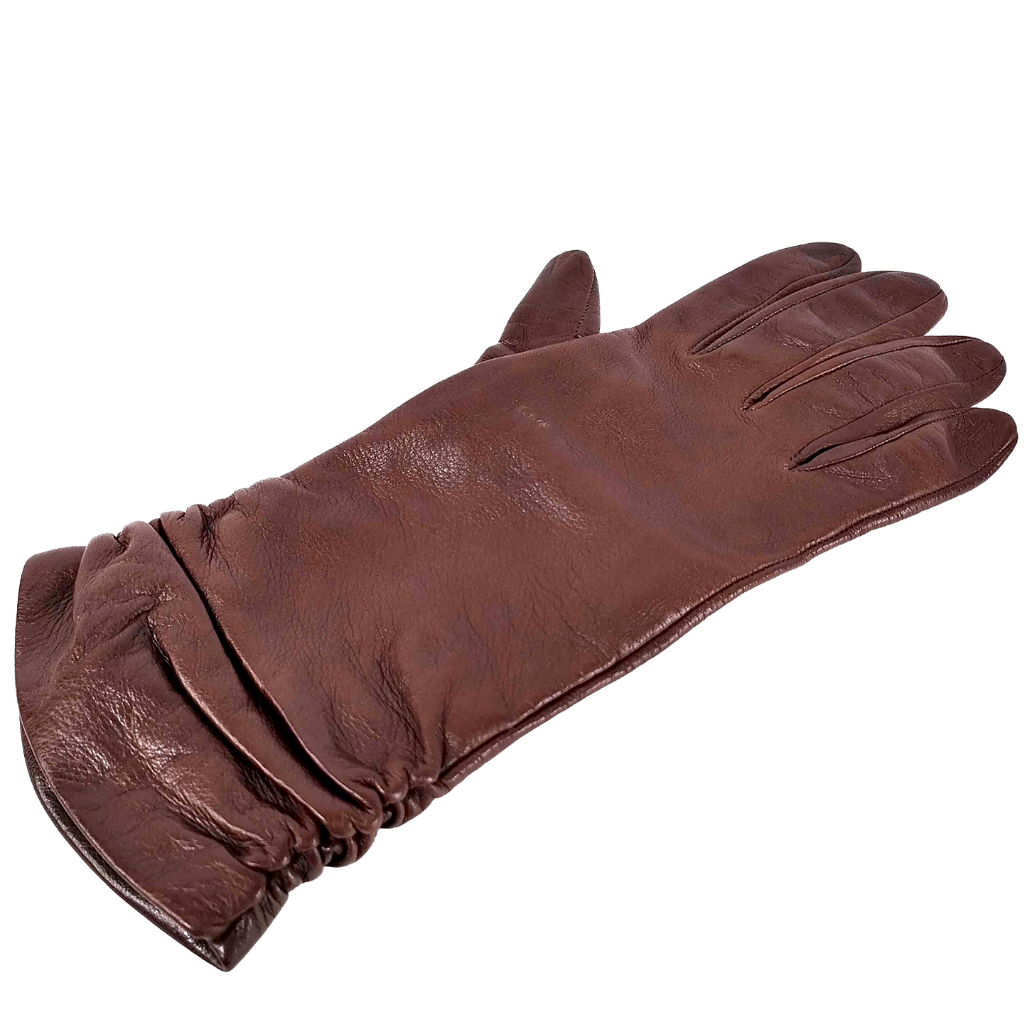 #1302 BOTTEGA VENETA Women's Long Leather Gloves (Size 7)