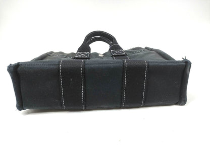 #1296 HERMÈS Dark Gray Toile Fourre-Tout PM Tote