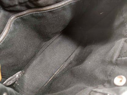 #1296 HERMÈS Dark Gray Toile Fourre-Tout PM Tote