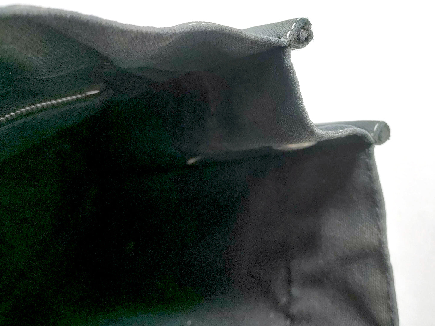 #1296 HERMÈS Dark Gray Toile Fourre-Tout PM Tote