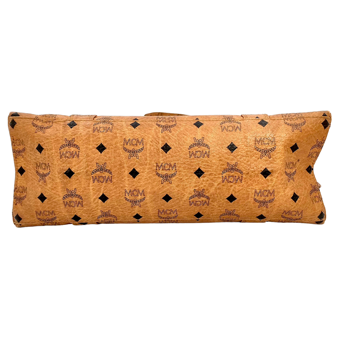 #1139 MCM Shoulder Tote in Cognac Visetos