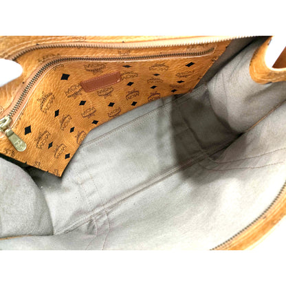 #1139 MCM Shoulder Tote in Cognac Visetos