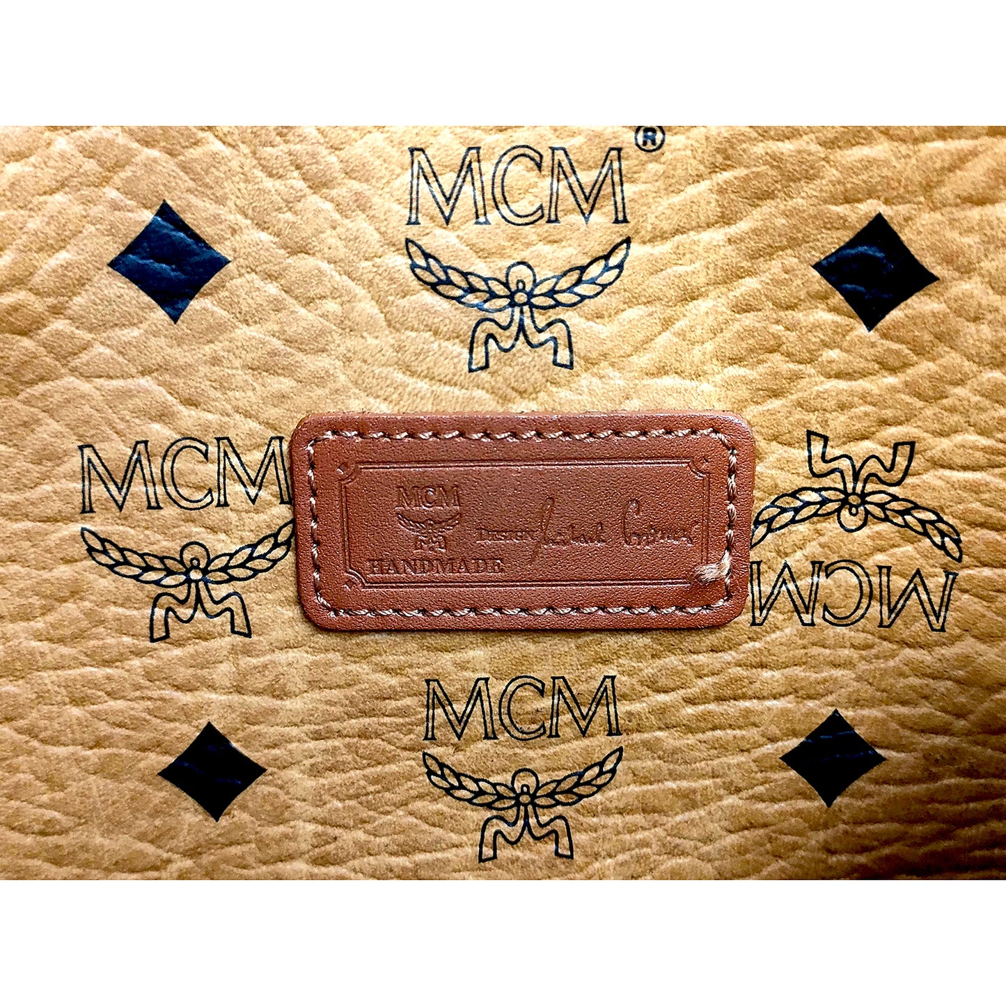 #1139 MCM Shoulder Tote in Cognac Visetos