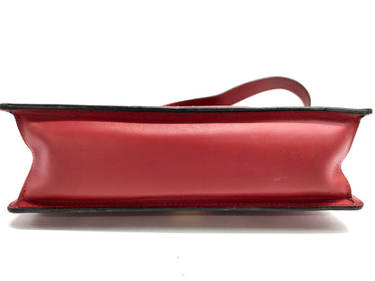 #1380 GUCCI Web Sylvie Medium Red Calfskin Leather Shoulder Bag