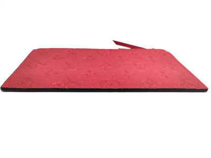#1387 LOUIS VUITTON Red Empreinte Leather Coin Zippy