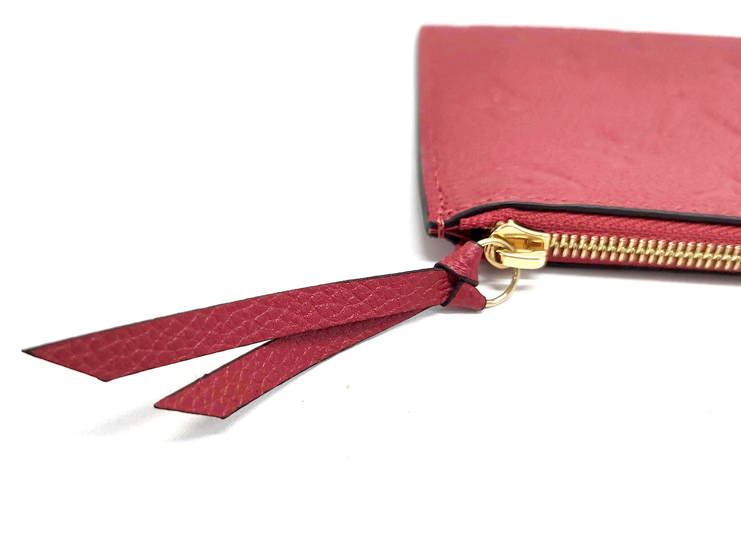 #1387 LOUIS VUITTON Red Empreinte Leather Coin Zippy