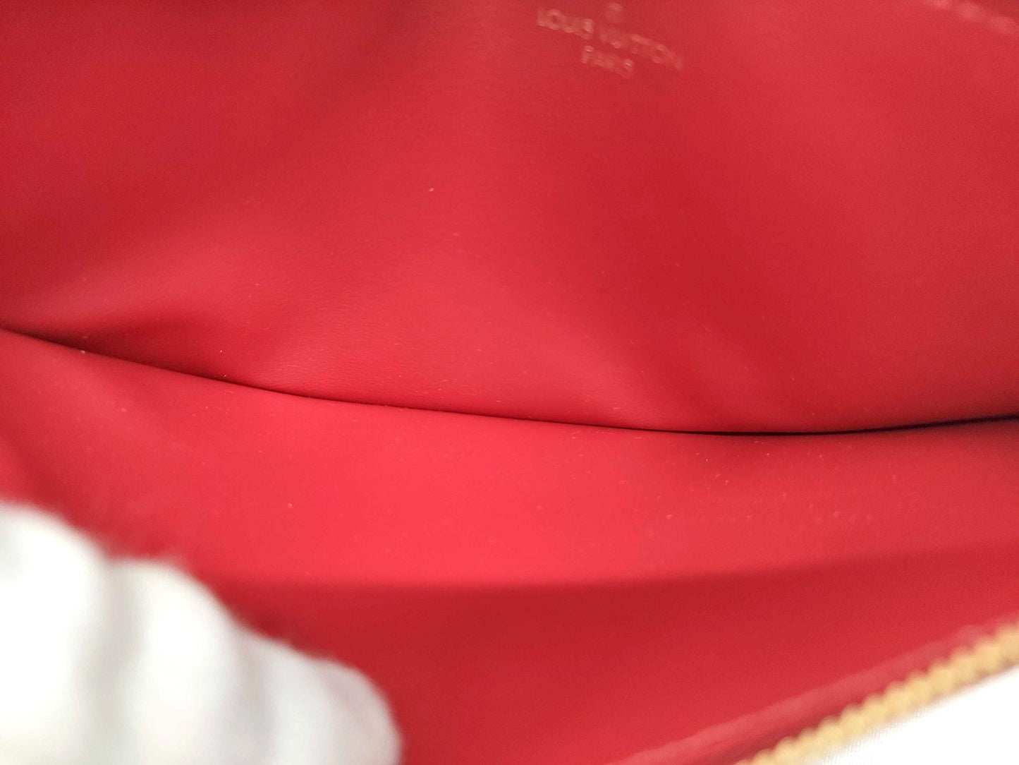 #1387 LOUIS VUITTON Red Empreinte Leather Coin Zippy