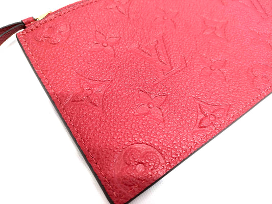 #1387 LOUIS VUITTON Red Empreinte Leather Coin Zippy