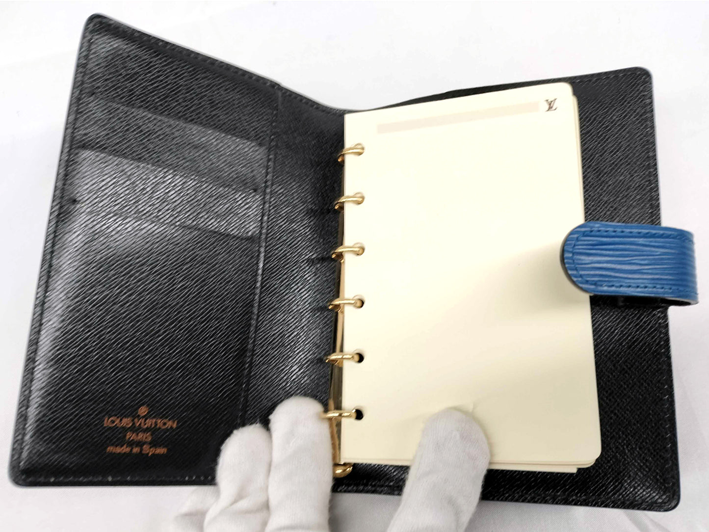 #1210 LOUIS VUITTON Blue Epi Leather Agenda PM